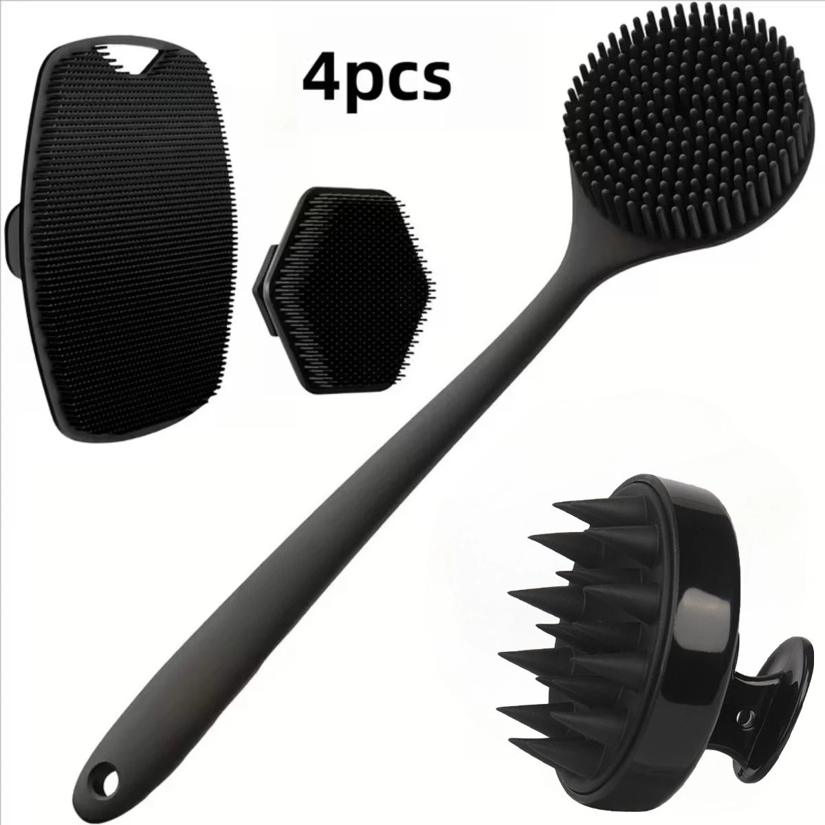 Daily Silicone Shower Scrubber Set