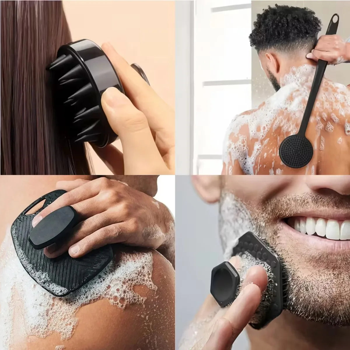 Daily Silicone Shower Scrubber Set